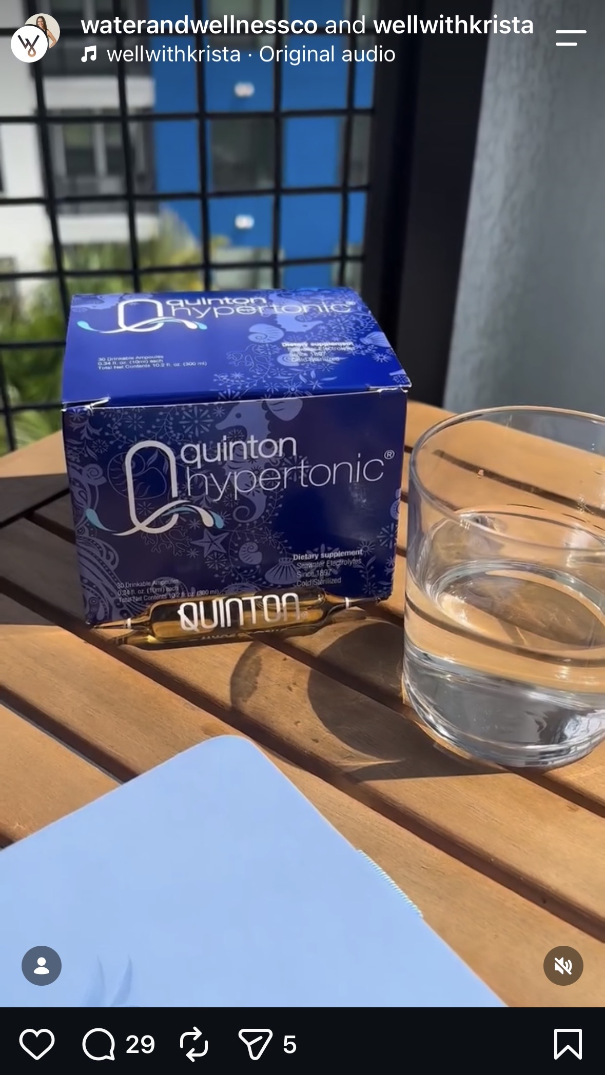 Water & Wellness Quinton Hypertonic creator reel